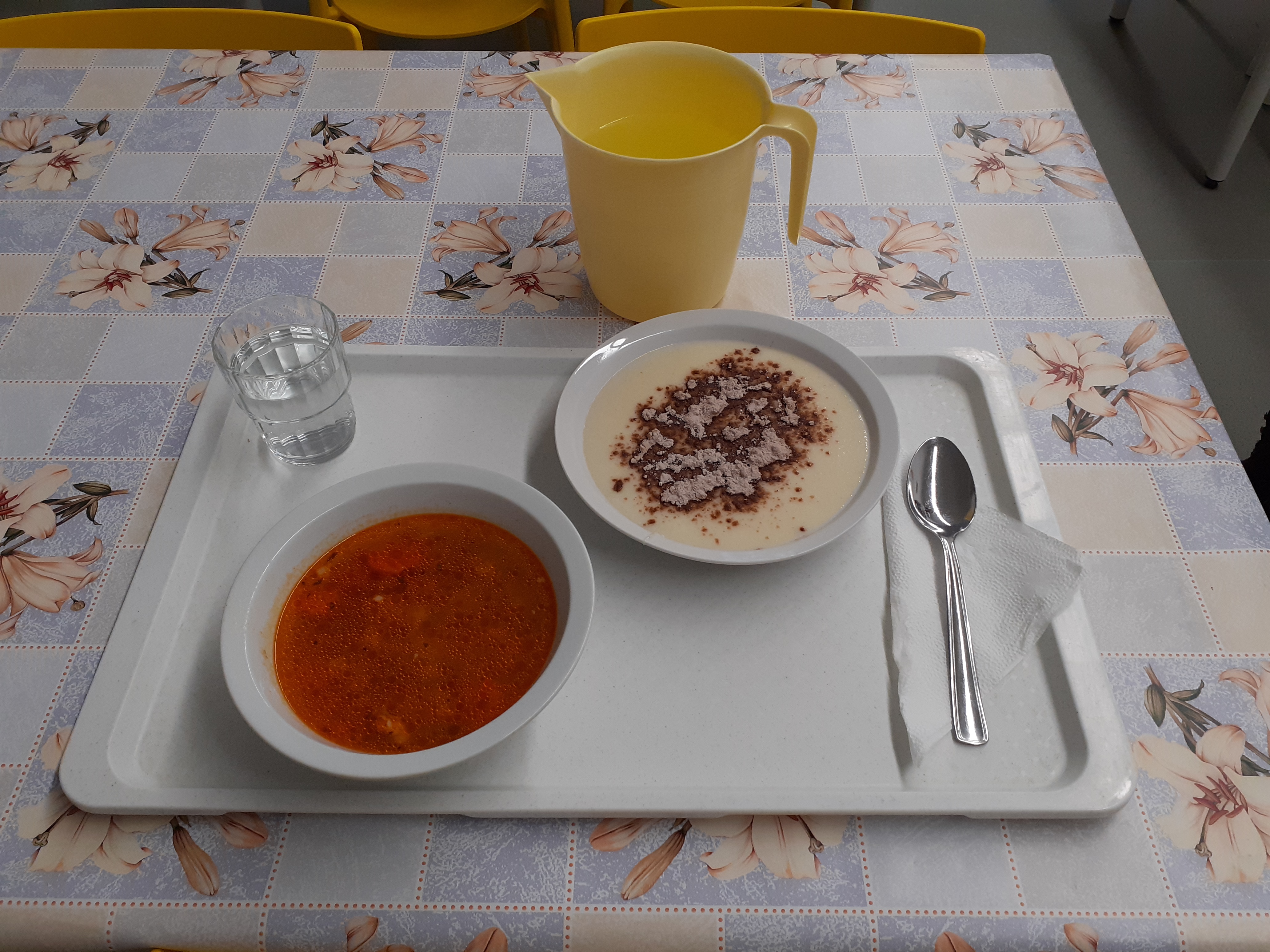 Gulyásleves, Tejbedara, kakaós szórat