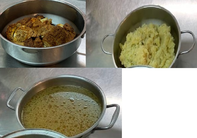 Csurgatott leves, Stefánia vagdalat petrezselymes burgonyával, Ecetes uborka