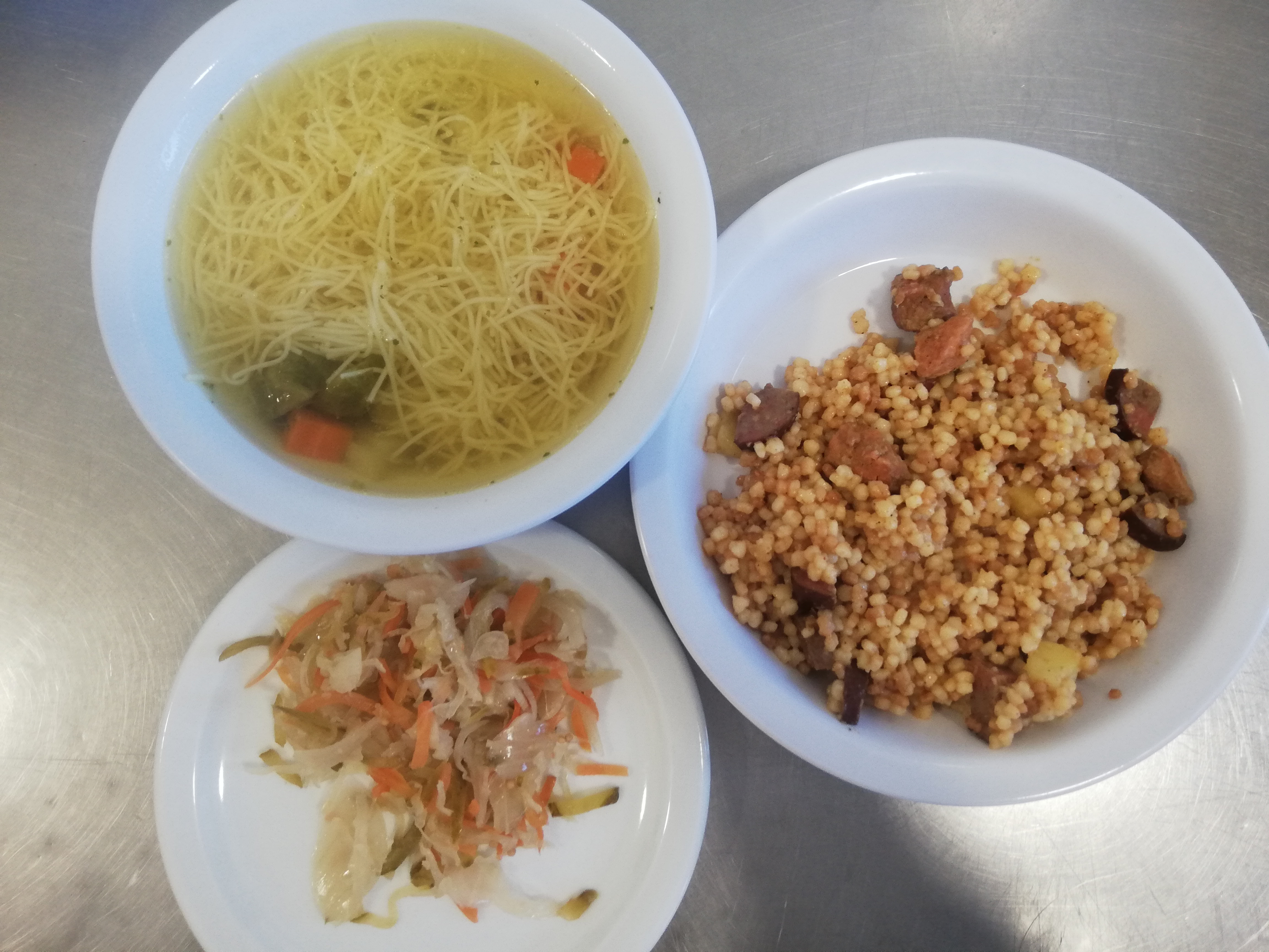 Csontleves, Pásztor tarhonya, Vegyes vágott savanyúság