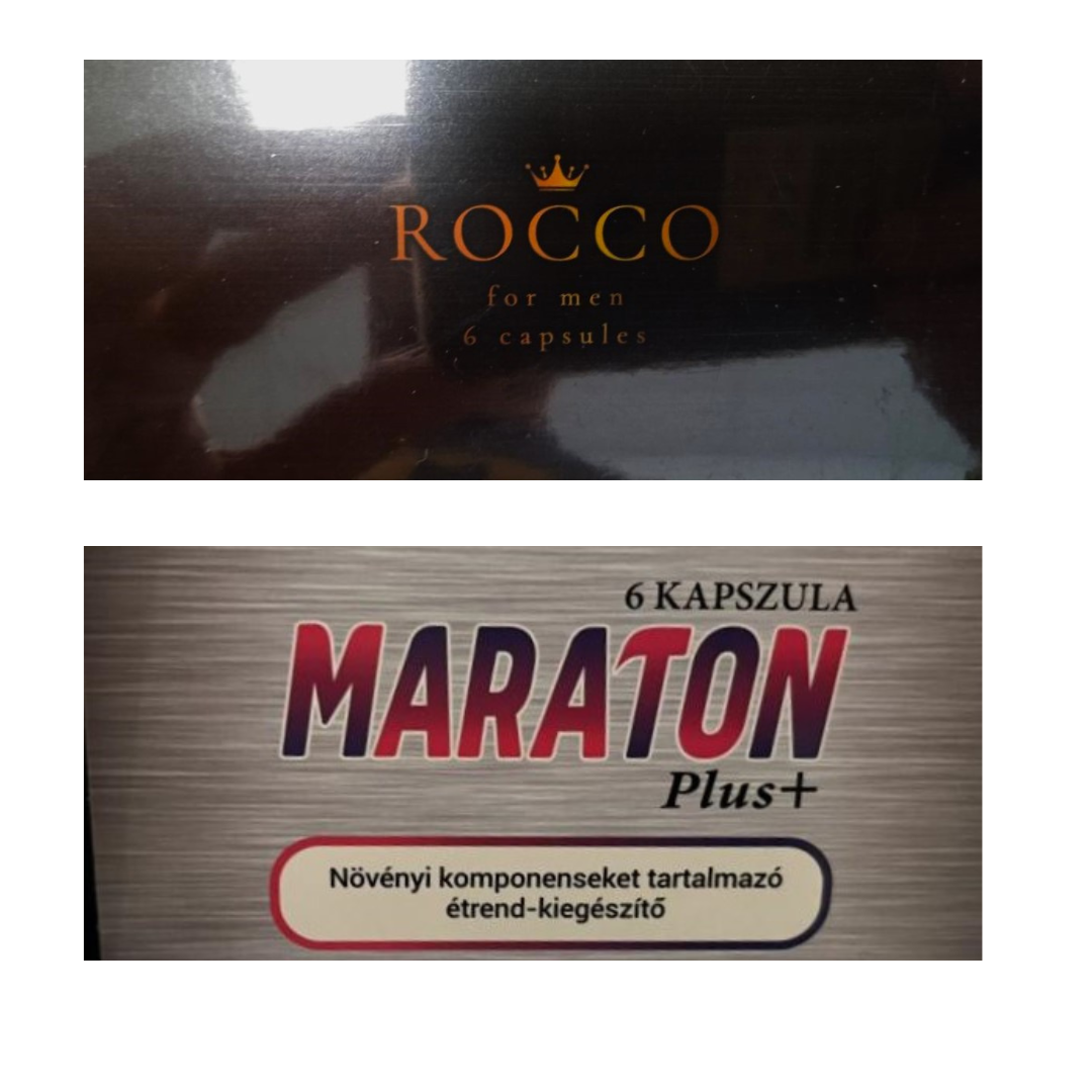 •    Maraton Plus+ 6 kapszula Növényi komponenseket tartalmazó étrend-kiegészítő (400 mg x 6 kapszula)  •    ROCCO Étrend-kiegészítő férfiak számára 600 mg x 6 kapszula, 6 db 