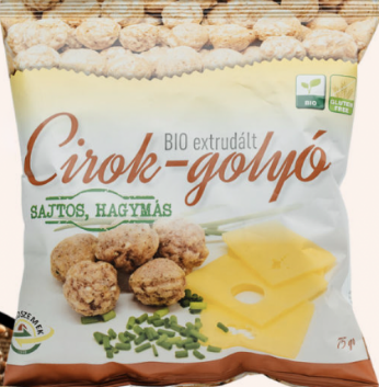 Bio cirok-golyó sajtos-hagymás 75 g