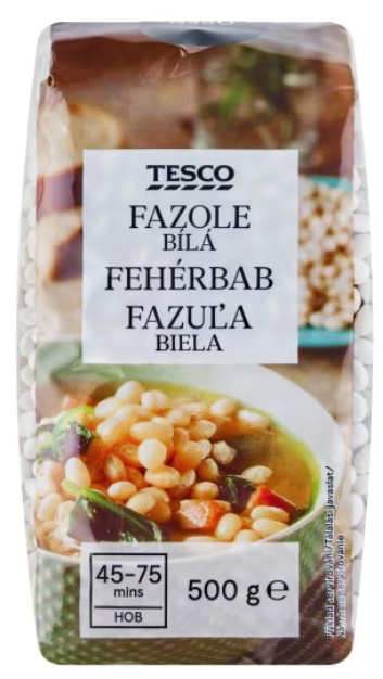 Tesco fehérbab 500 g