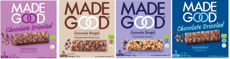 MadeGood Bio Granola müzliszelet - többféle ízesítés