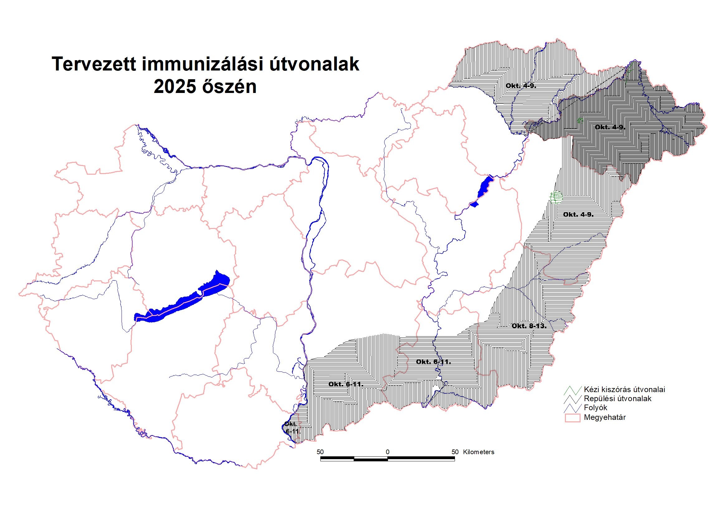 Immunizálási útvonalak és ütemezés 2025. ősz