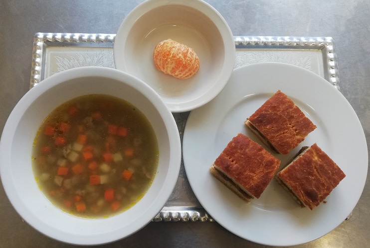 Májgaluskaleves, Almáskalács, Mandarin