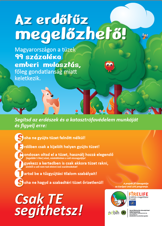 Az erdőtűz megelőzhető - grafika